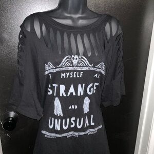 Torrid Beetlejuice Relaxed Fit Cotton Crew Tee Plus Size 3X